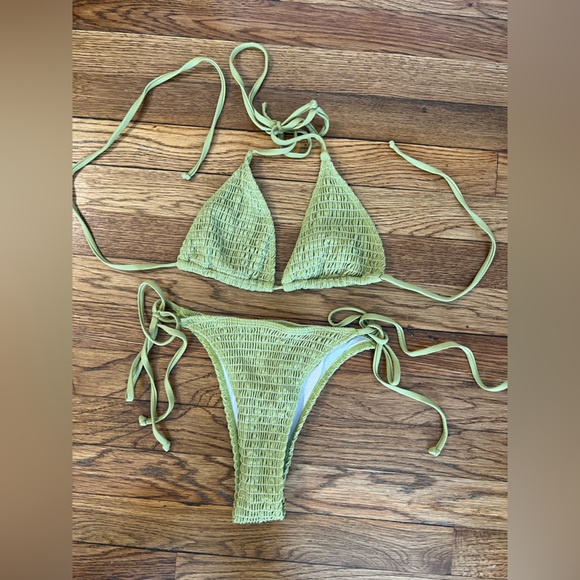 Cider Sage Green Textured Bikini - Picture 4 of 5